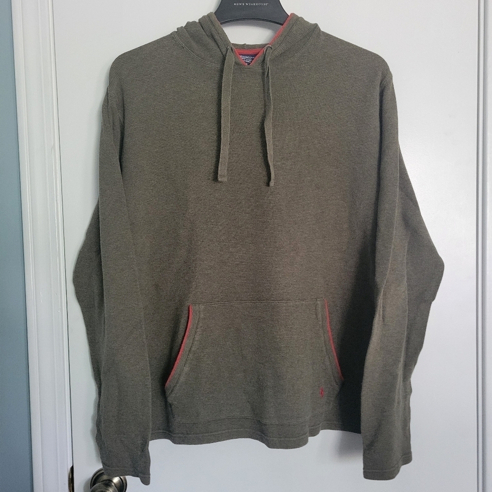 Polo Ralph Lauren Sleepwear Hoodie Mens Size L Green 100% Cotton Waffle Knit